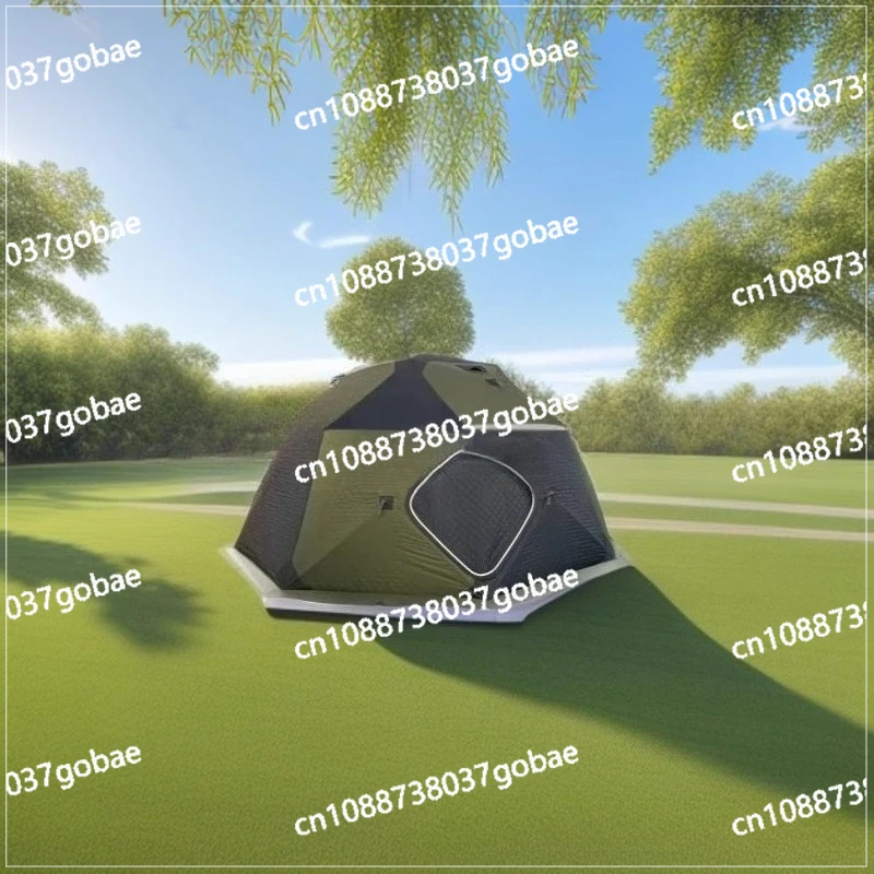 

Утепленная восьмиугольная палатка из термохлопка для кемпинга и зимней рыбалки с отверстием для дымохода