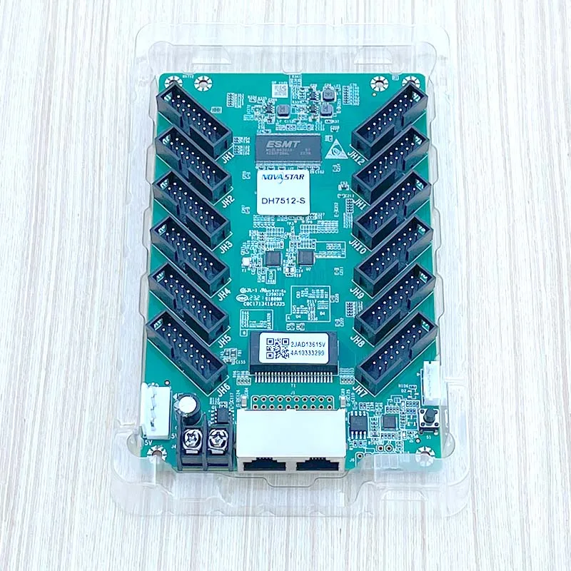 Novastar การ์ดรับสัญญาณ DH7512-S ชุดควบคุมวิดีโอติดผนังจอ LED กลางแจ้งในร่มโมดูลจอแสดงผล RGB HBU75สีเต็มรูปแบบ