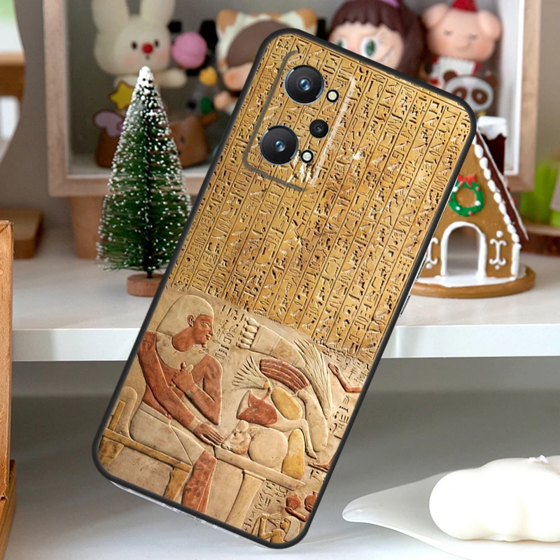 Egypt Pharaoh Mural For OPPO Realme C55 C35 C33 C31 C30 C25 C21Y C11 GT Neo 5 3T 2T Realme 10 9 11 Pro Plus Case