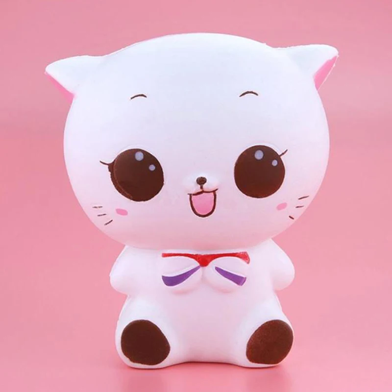 Jumbo Cute Cat Squishy Cartoon bambola Montessori spremere giocattoli lento aumento crema morbida profumata antistress giocattolo regalo per bambini
