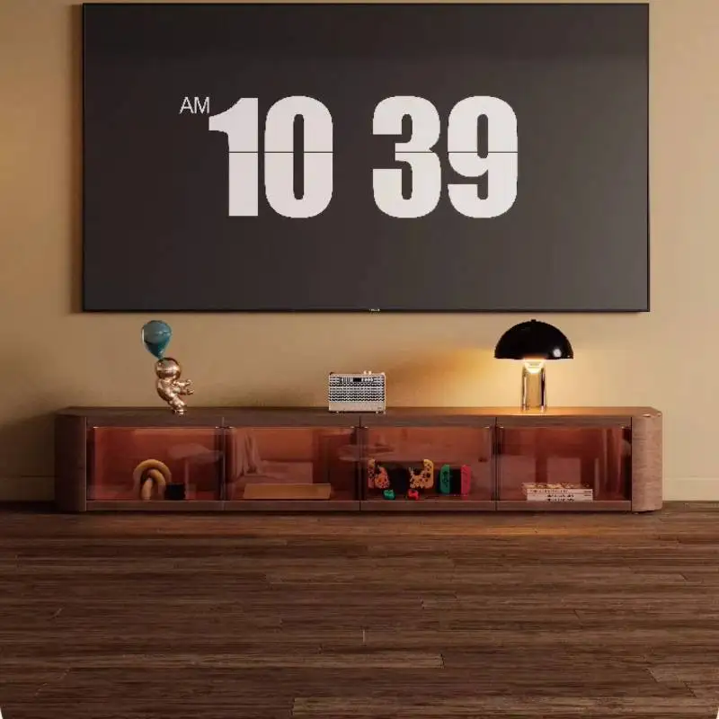 

Glass Design Cheap Tv Cabinet Storage Minimalist Nordic Modern Tv Cabinet Luxury Display Meuble Chambre Furniture Apartments