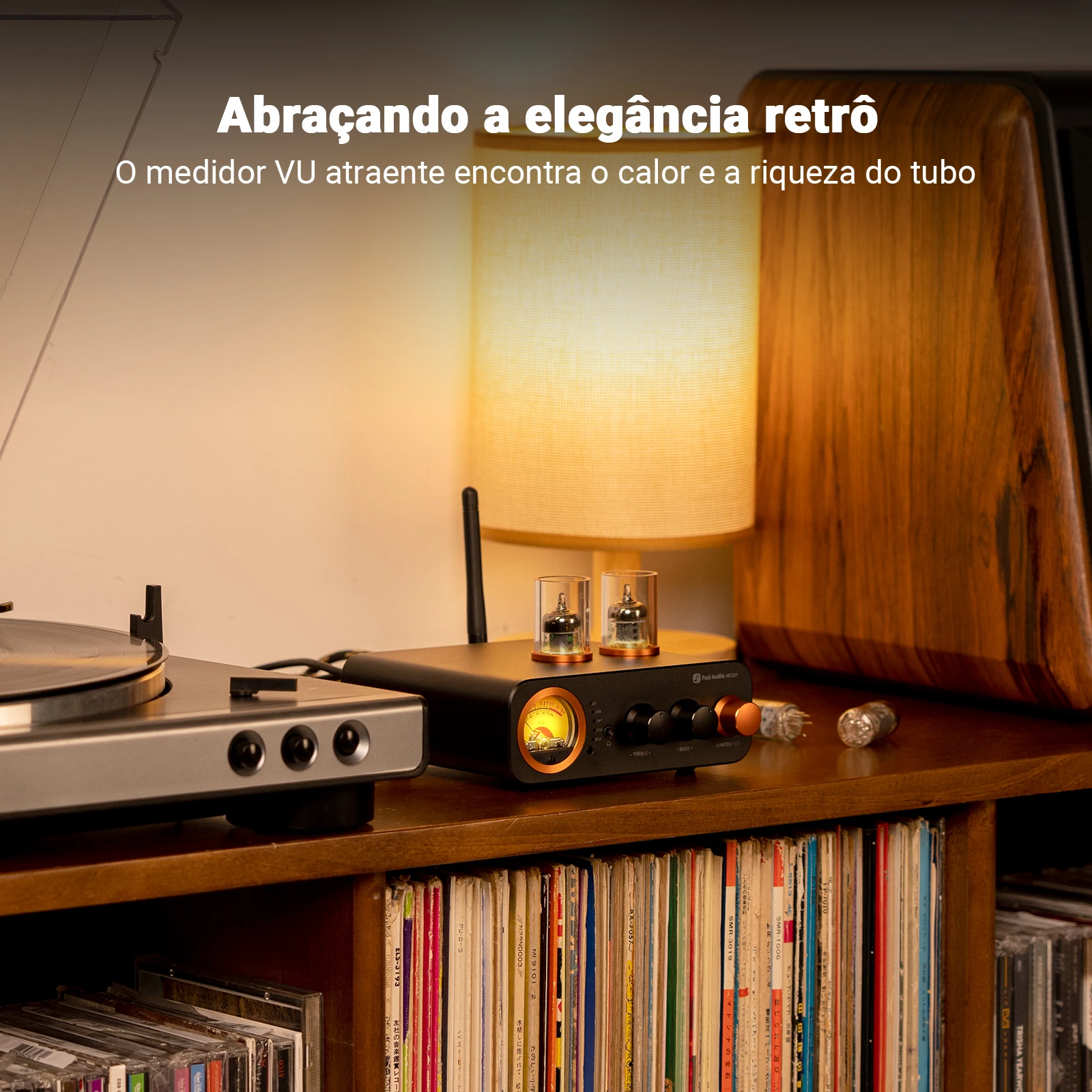 Amplificador de Áudio Integrado Fosi Audio MC331 2.0 Canais