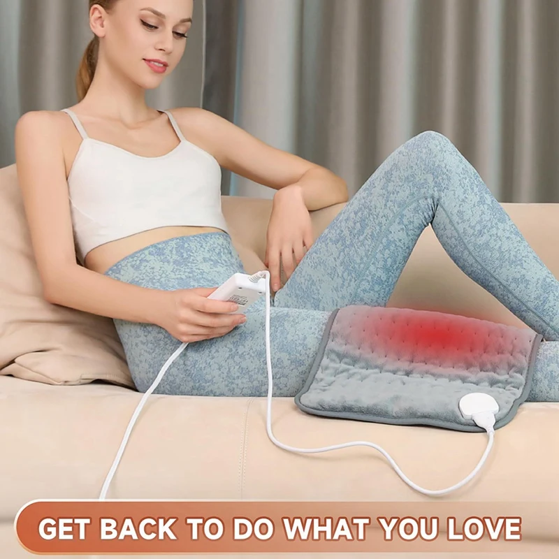 Heating Pad For Pain Relief, With Auto Shut Off & 6 Heat Settings, Super Soft For Back, Neck, Shoulders, 30X60cm