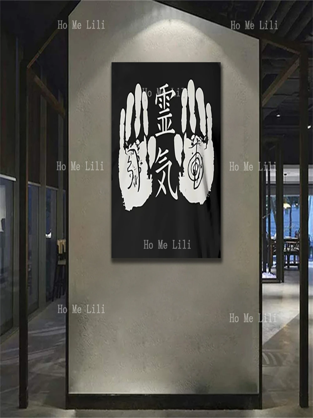 Reiki Hand Symbol Small Style Design Sense The Living Room Wall Is Decorated With Art