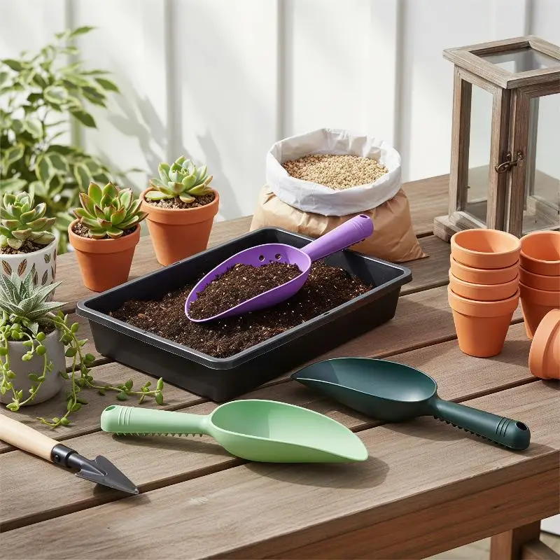 Multifunctional Soil Loosening Garden Shovel Thickened Plastic with Scale for Vegetable Seedling Planting