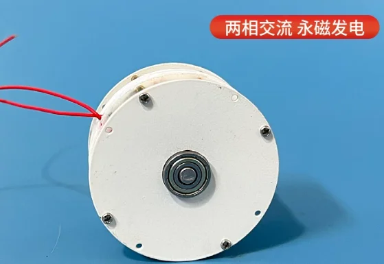 Mini miniature disc type ironless generator with low speed, high efficiency, no resistance, compact wind and hydraulic hand cran