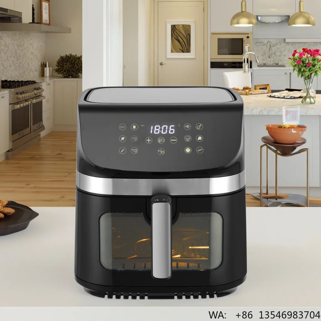 Big Hot Sale Popular Cheap Smart Electric 9L Square Modern Air Fryer with Touch Screen and English Operation for Household Use
