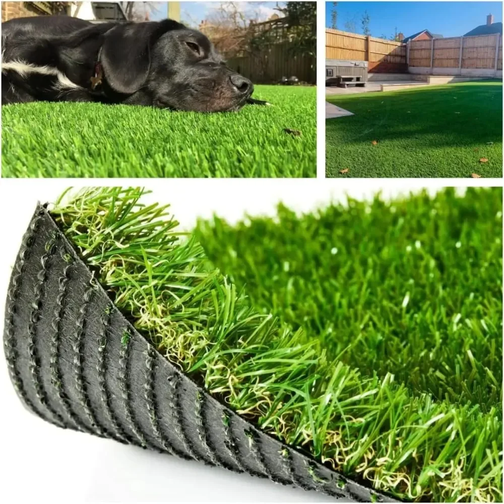 

Realistic Artificial Grass Turf -Indoor Outdoor Garden Lawn Landscape Synthetic Grass Mat - Thick Fake Grass Rug. Outdoor Decor