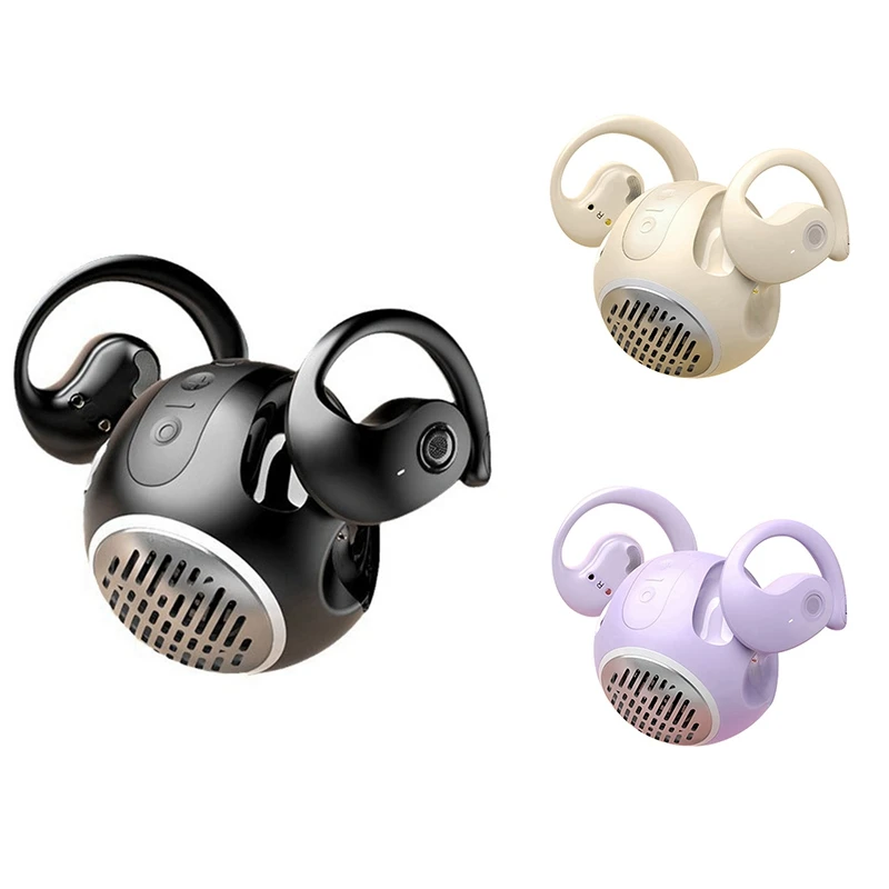 2In1 Bluetooth Earphones Mini Speaker BT5.4 Open Wireless Headphones Ear-Mounted Sports Waterproof Earphones