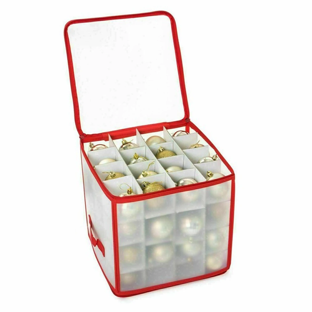 Baubles Storage Box Christmas Balls Storage Xmas Tree Decorations Organizer Bauble Storage Divider Toys Storage Box Easy Install