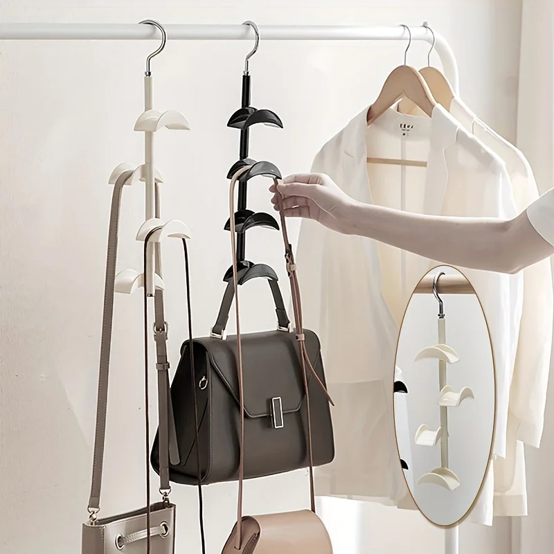 Space-Saving Purse Hanger For Closet And Organizer For Scarves, , Belts, And Backpacks