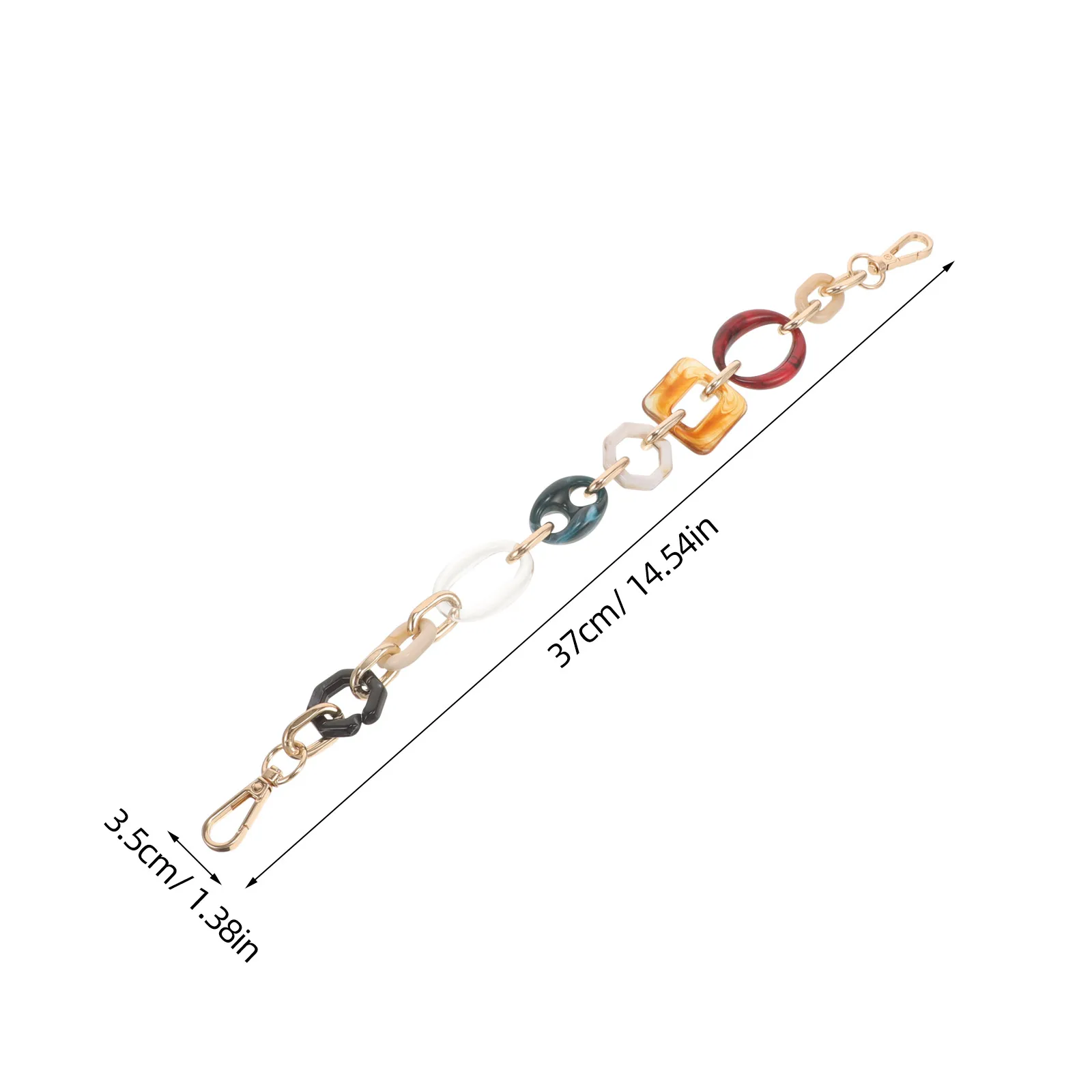 

Resin Chain for Handbags Purse Clutch Bag Accessories Diy Bag Chain Strap Replacement Decorative Portable Wallet Handle