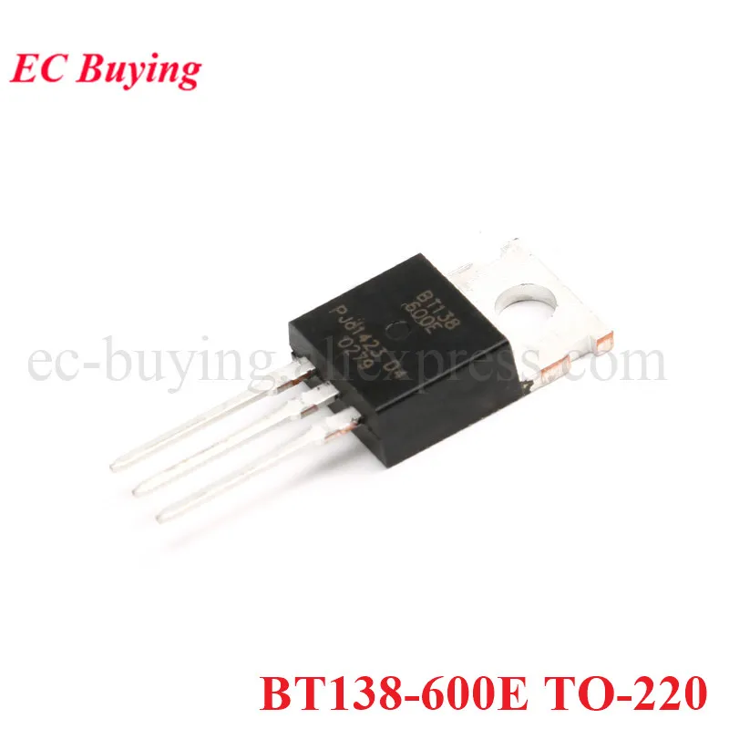 10/1pcs BT138-600E TO-220 BT138 TO220 Triac Three-terminal Bidirectional Thyristor 12A 600V IC Chip New Original