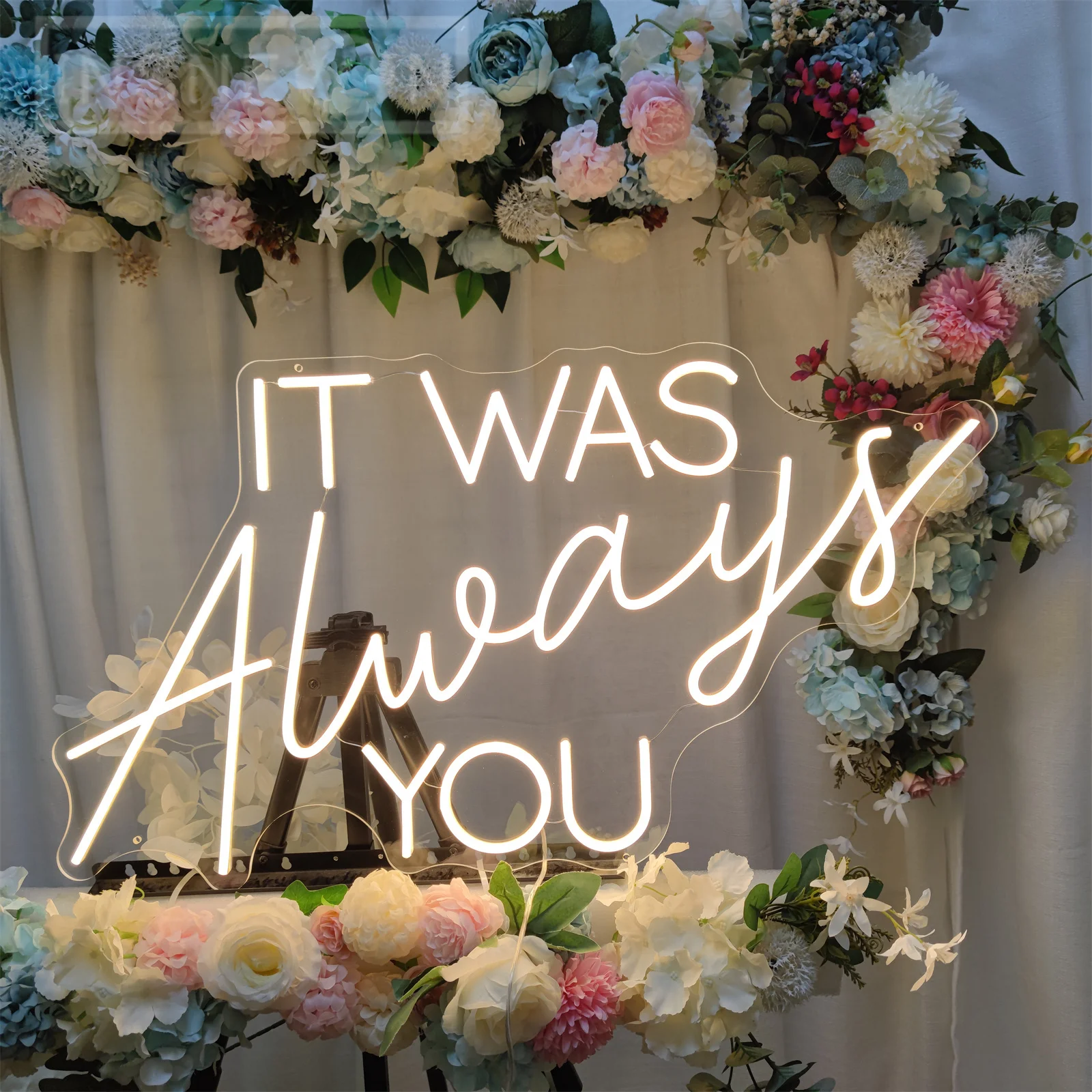 

It Was Always You Neon Sign, Wedding Decoration, LED Light,Party Mariage Room, Aesthetic Wall Decor, Gifts for Girls, Night Lamp