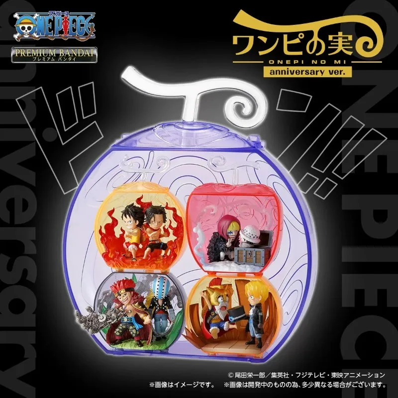 Bandai Gashapon Anime ONE PIECE Monkey D. Luffy Portgas D. Ace Devil Fruit Action Figure Model Toy Collect Gifts
