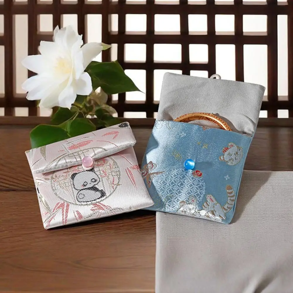

Embroidered Flowers Jewelry Packing Bag Rings Necklace Chinese Style Earrings Storage Case Organizer Bracelet