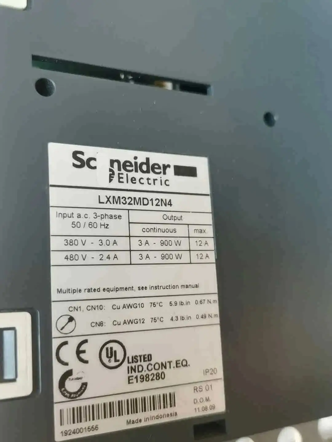 LXM32MD12N4 Сервопривод для Schneider