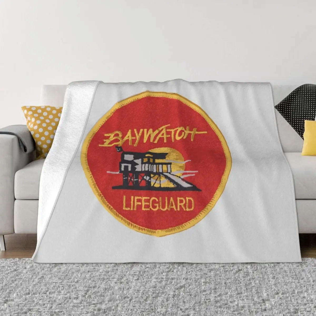 Baywatch badge - uniform Throw Blanket Single For Baby Blankets