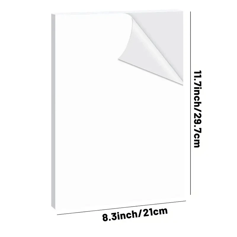 10/20 Pcs A4 Glossy White Vinyl Sticker Paper - Self-Adhesive, Waterproof Inkjet & Laser Printer Compatible, Ideal for DIY Craft