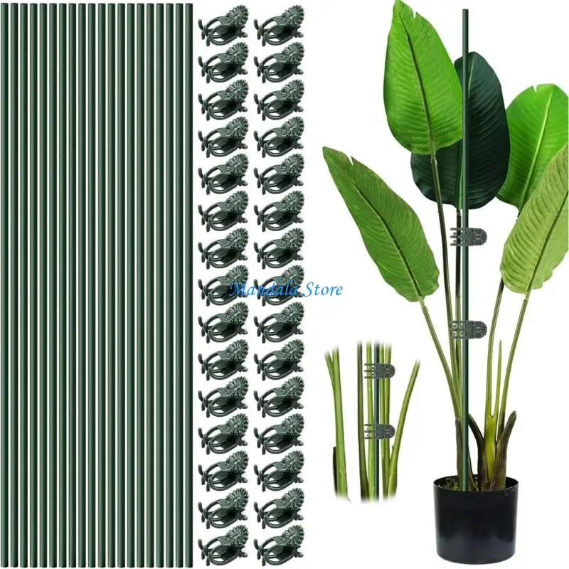 

U2JC Plastic Plant Support Poles For Indoor Outdoor Bendable Stable Gardening Tool