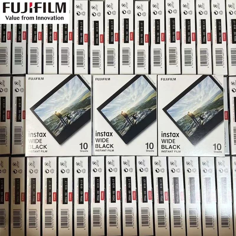 ورق صور Fujifilm Instax ذو حافة بيضاء فورية مقاس 5 بوصة لكاميرا Fuji WIDE 100/200/210/300400 Lomography وصلة واسعة واسعة