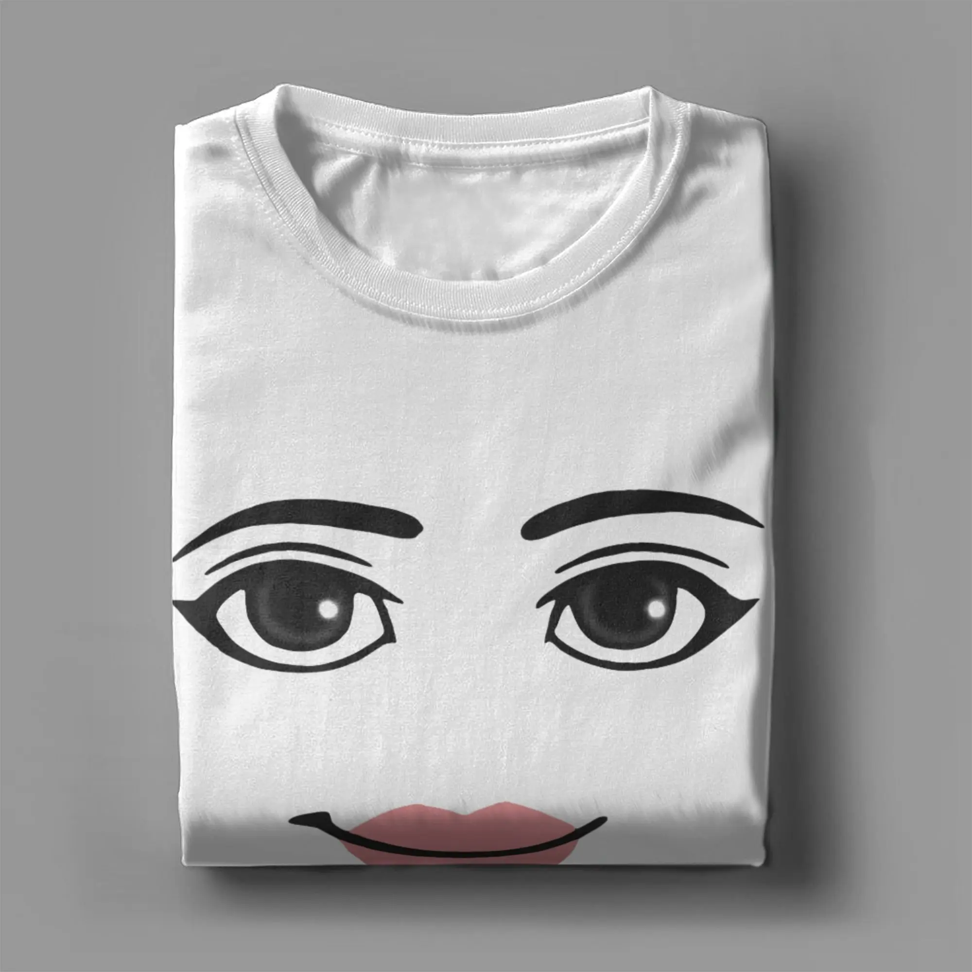 Novelty Robot Robloxs Woman Face Game Meme Tshirt Unisex Round Neck Short Sleeve Clothing  Cotton Summer Top Tee