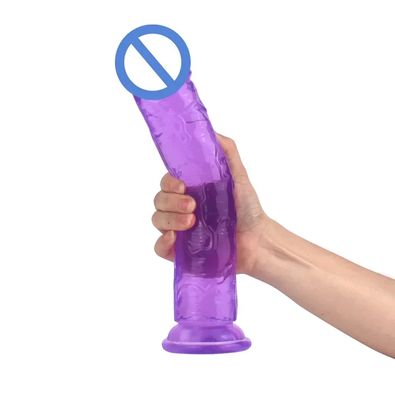 Medium Size Transparent Dildo with Suction Cup Jelly Dildos Sex Toys Woman Fake Dick Toy Big Dildo Suction Cup Penis Anal Dildo