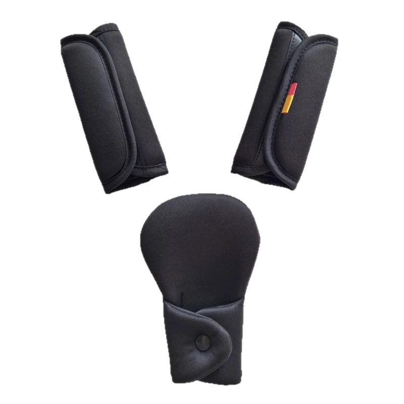 3 uds cochecito de bebé funda de hombro cinturón cojín cubiertas ajustables Protector de hombro fundas de correa almohadilla de entrepierna para asiento de niños bebé