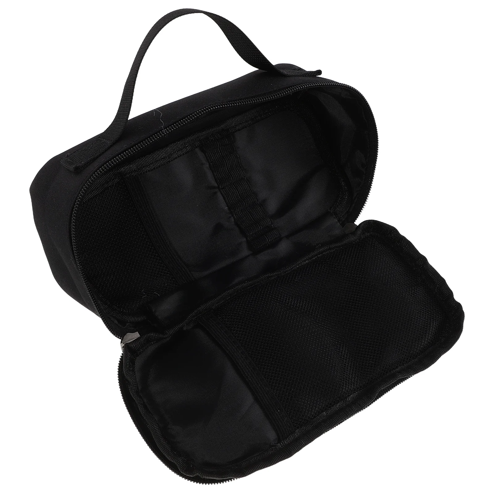 

Spacious Black Pencil Bag with Handle Modern Stationery Organizer for Teens College Students Large Capacity Pencil Case