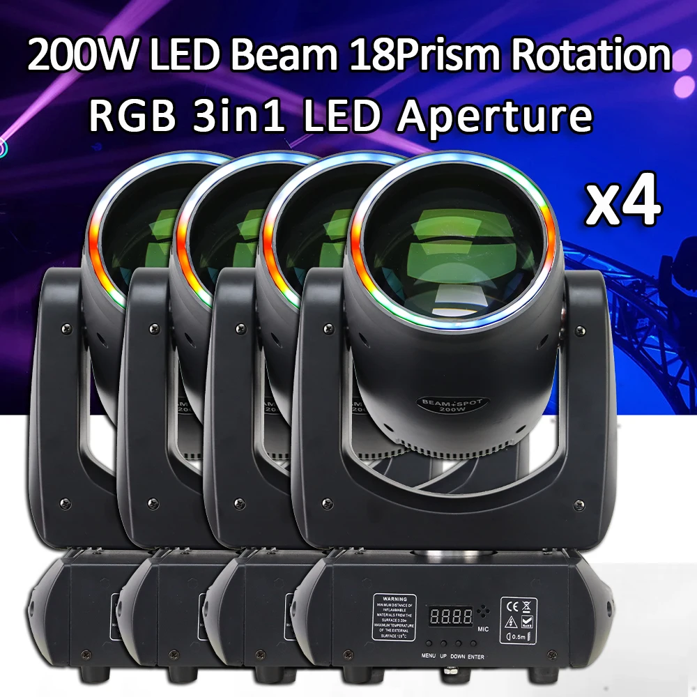 movendo cabeca led stage luzes feixe rgb 3in abertura projetor para disco dj dance floor casamento e natal 200w pecas lote 01