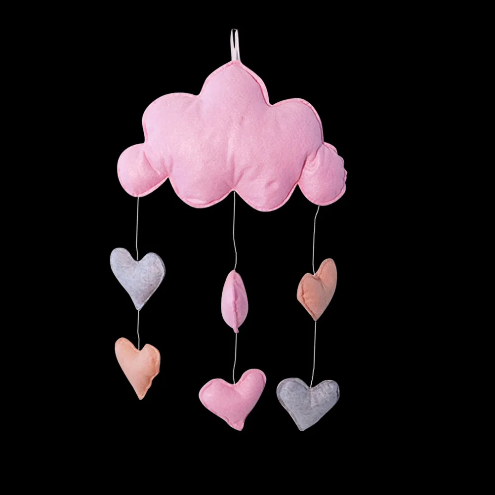 

Cloud Hanging Decor Pink Heart and Cloud Raindrop Design for Baby Room Nursery Decoration Easy Install Home Dreamy Interior Kids