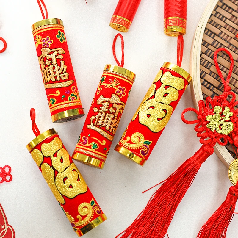 

Новый год, украшения для весеннего фестиваля, маленькие фонарики, счастливые ведра, украшения