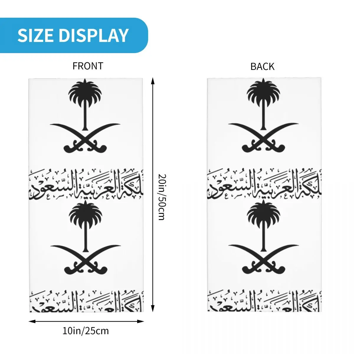 Königreich Saudi-Arabien Emblem von Saudi-Arabien Bandana Hals abdeckung Wickels chal Mehrzweck Sturmhaube Reiten für Männer Erwachsene atmungsaktiv