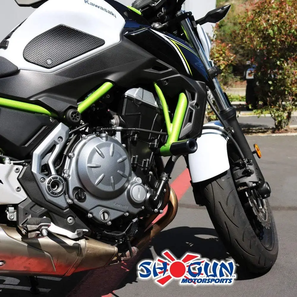 Shogun USA Made Kaw Ninja 650 Z650 Z 650 KRT EX650 EX 2017 2018 2019 2020 2021 2022 2023 2024 2025 أسود بدون قطع الإطار المتزلجون Fi #6