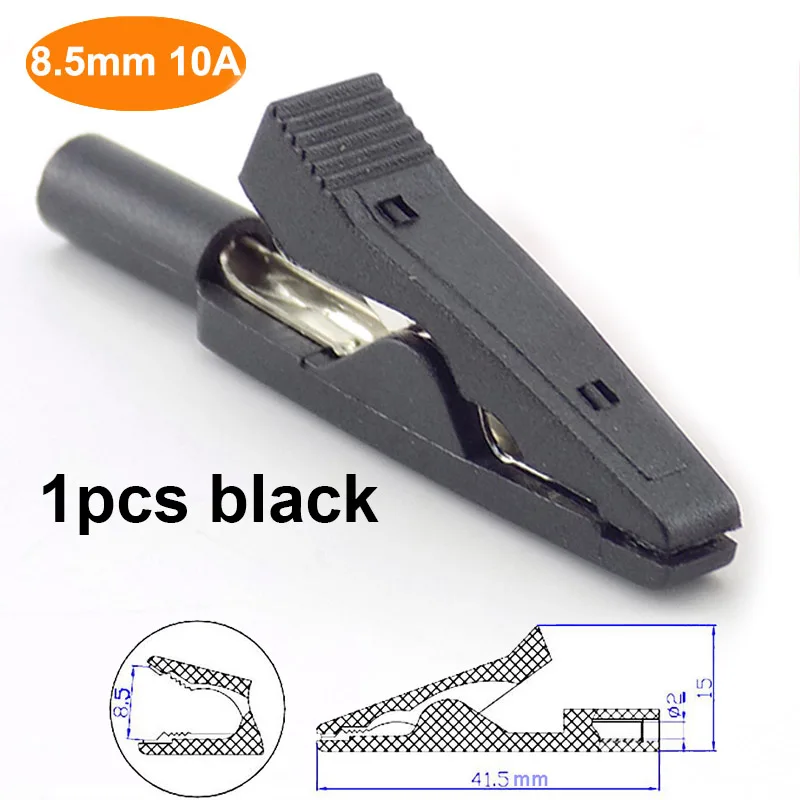 10A 20A 30A 50A Krokodilklemme Adapter 2MM 4MM Bananenstecker Sondenklemme für Multimeter-Messleitung Isoliert