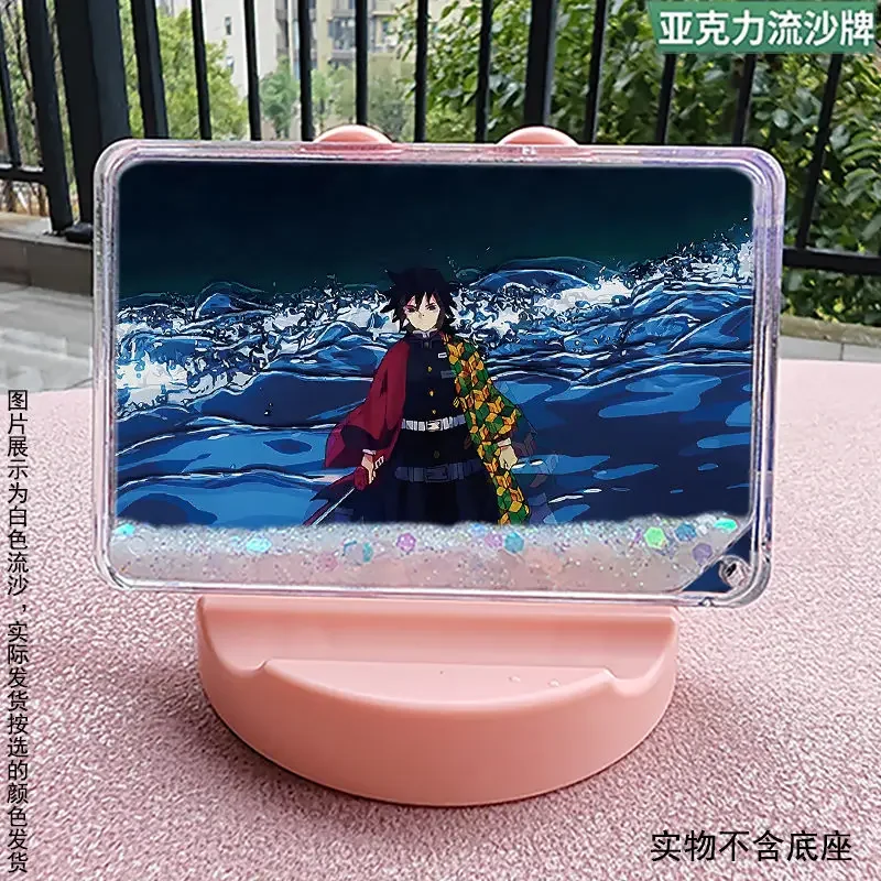 Demon Slayer Giyu Tomioka Tanjiro Kamado Quicksand Acrylic Stand Anime Peripheral Cute Cartoon Desktop Ornaments Kawaii Goods