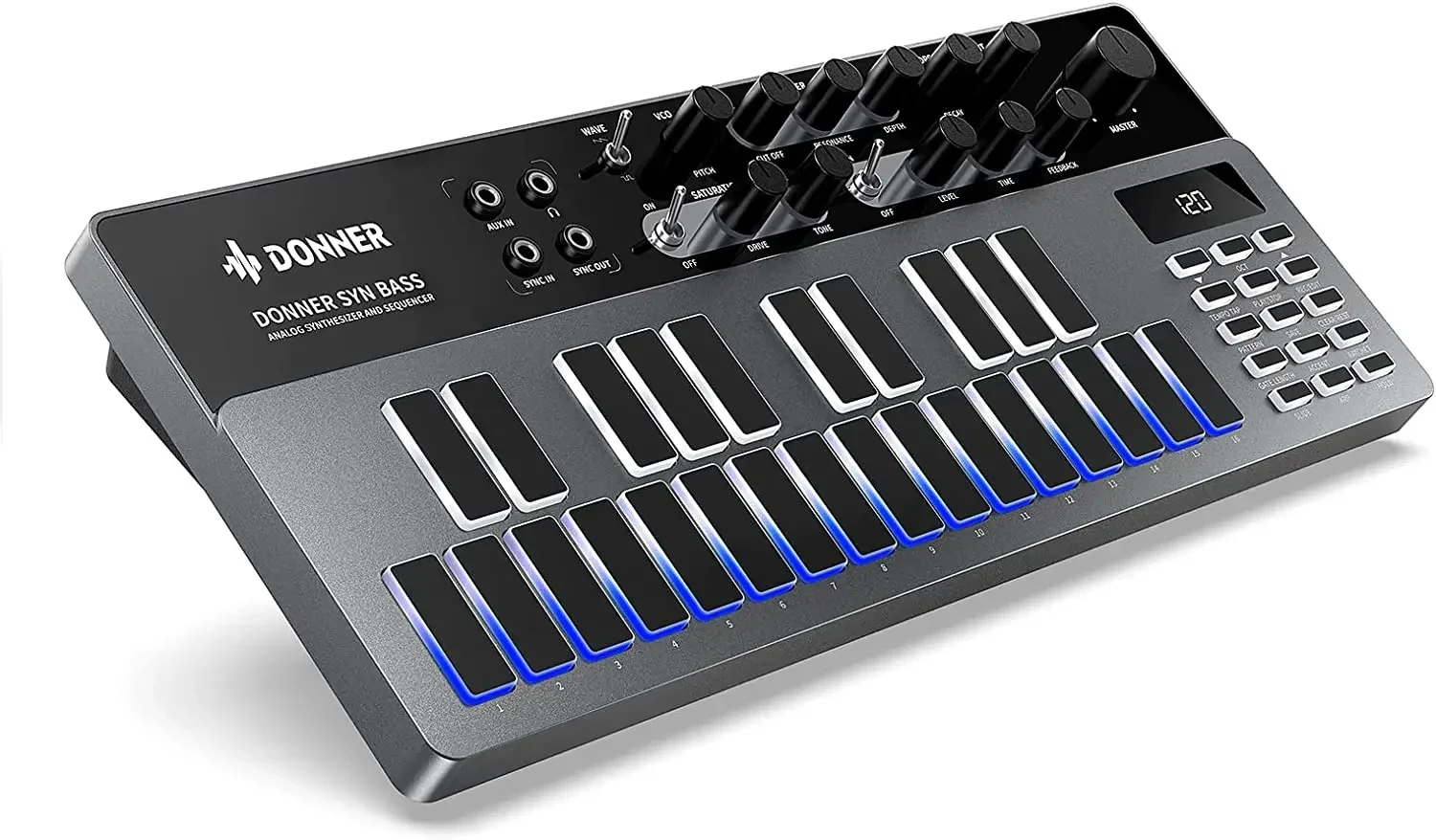 Diskon musim panas 50% Synthesizer Bass Analog dan payet, pengontrol Donner B1