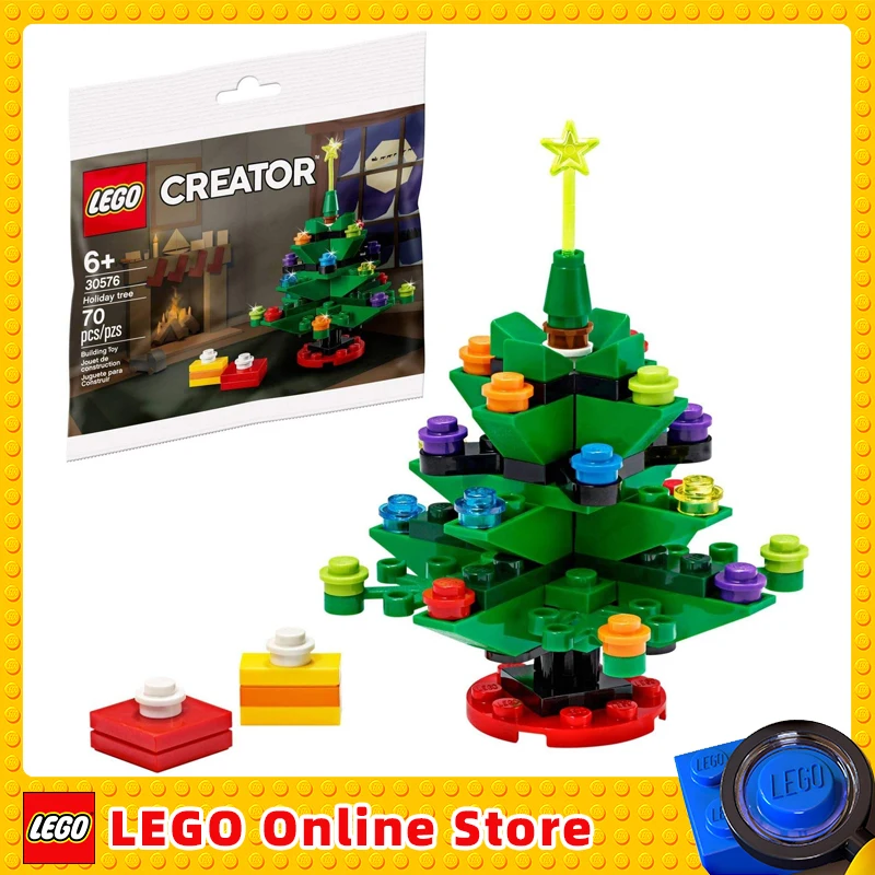 Lego Creator Mini Holiday Tree Building Kit 30576 for Ages 6+ (70Pieces) for Children\'s Kids Birthday Christmas New Year Gift