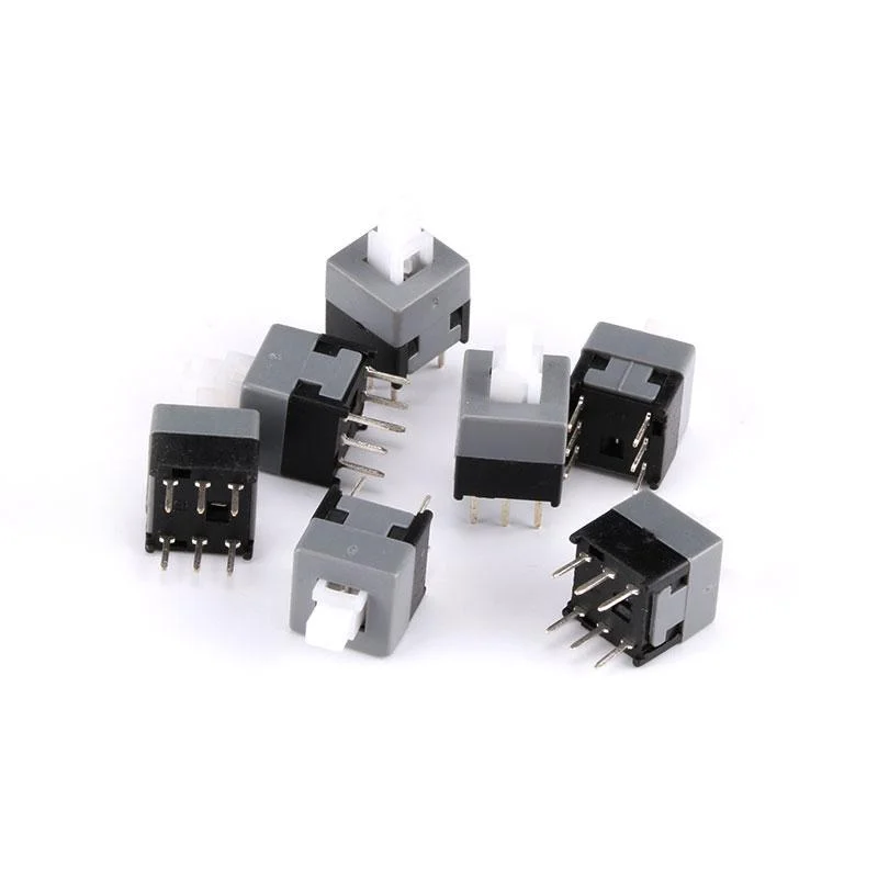 20pcs 6 Pin8.5*8.5MM Mini Push Button Light Touch Power Switch Self-locking Switch