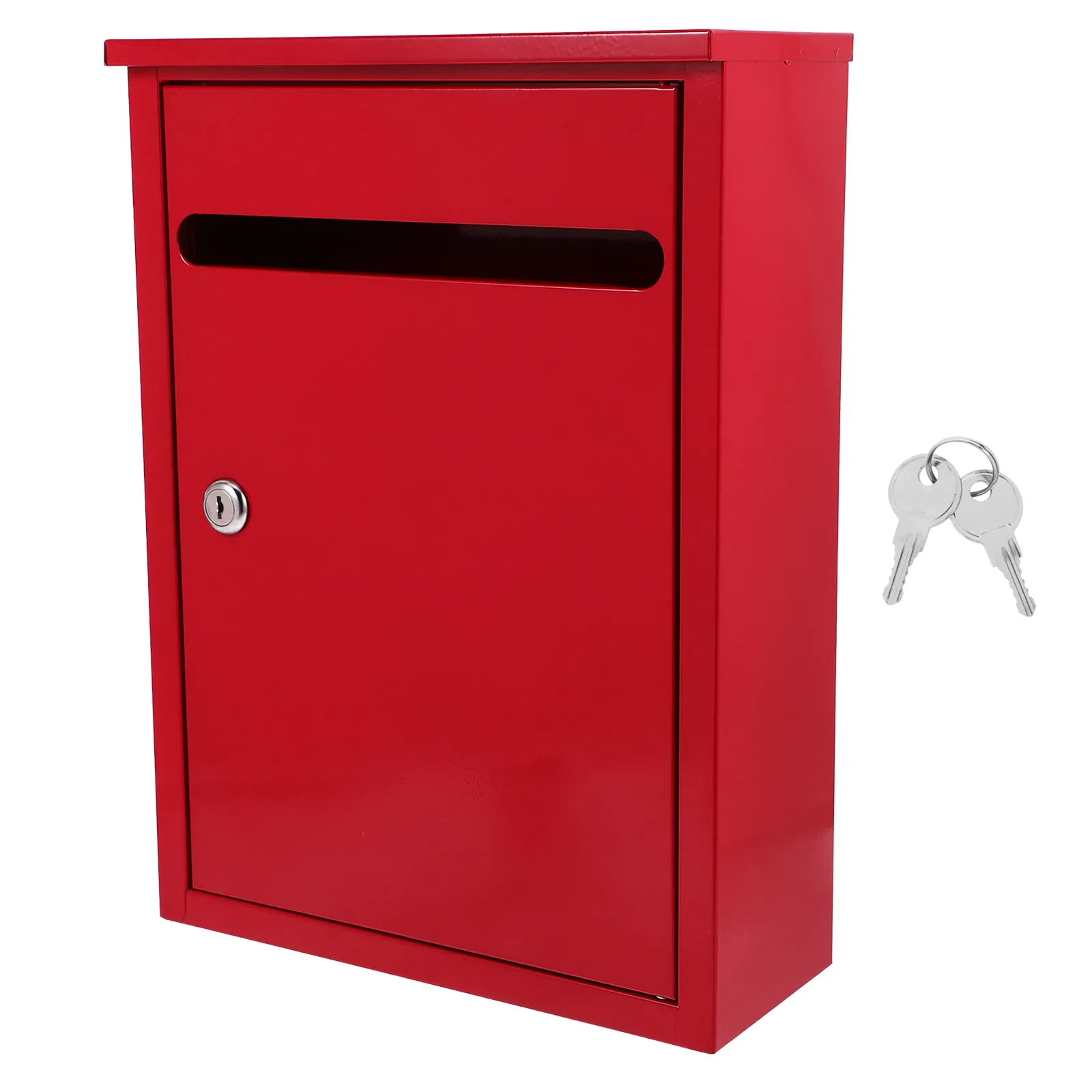 Outdoor Wall Mounted Iron Suggestion Mailbox Large Capacity Security Donation Collection Feedback Drop