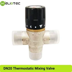 DN20 DN25 DN32 Thermostatic Mixing Valve with Male Screw for Hot Water System and Bathroom Faucet Thermostatic Valve