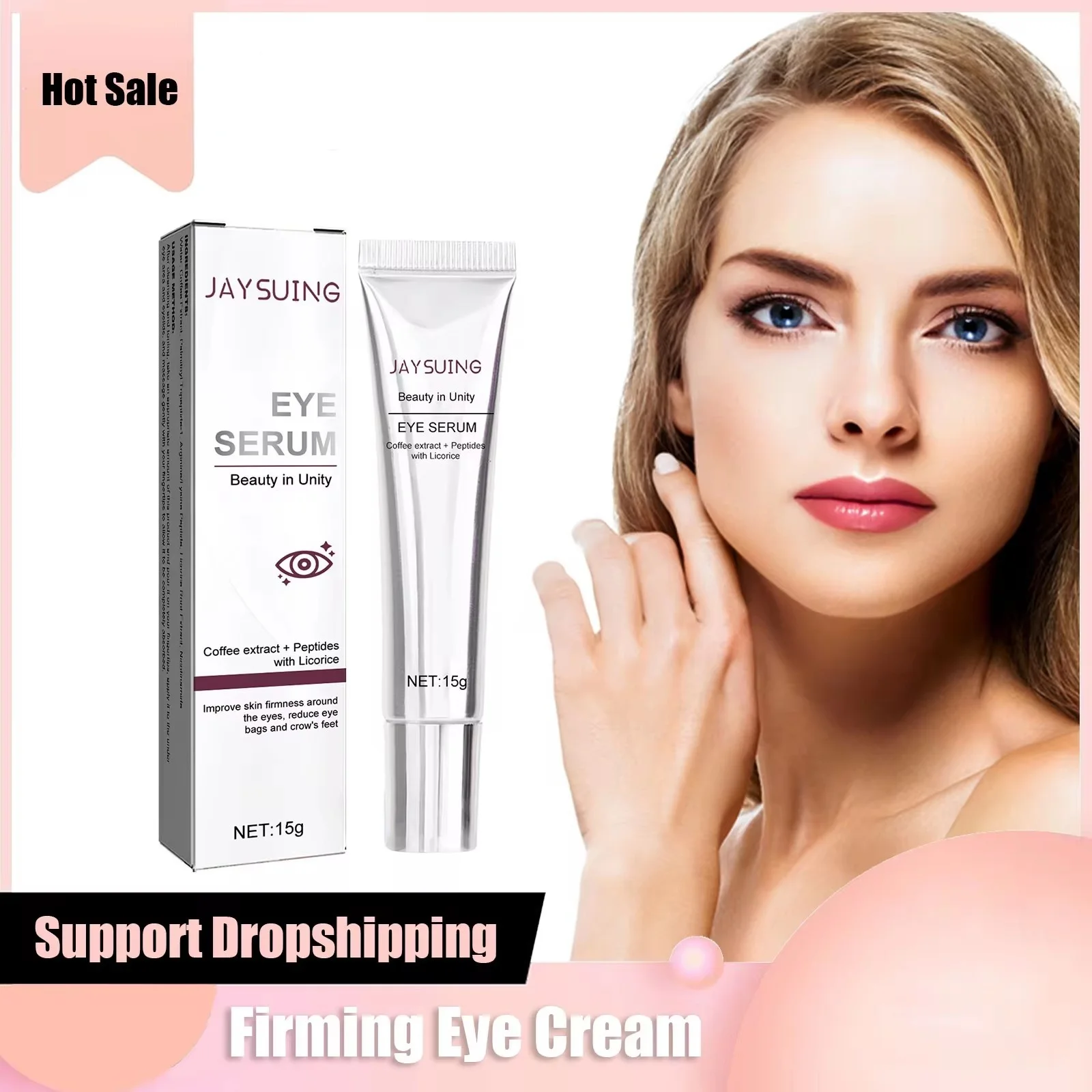 Peptide Eye Cream Anti Wrinkles Eye Bags Dark Circles Remover Brighten Eyes Contour Lifting Puffiness Moisturizing Eye Skin Care