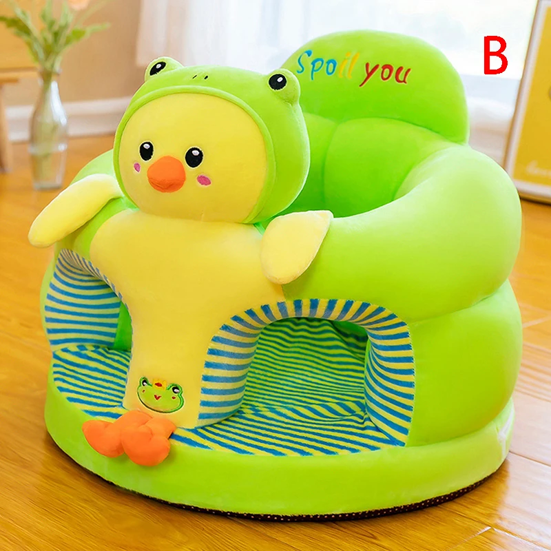 Baby Sitting Chair Cover Cute Animal Shaped Plush Sofa Case Infants Learning Support Seat Cushion high quality.