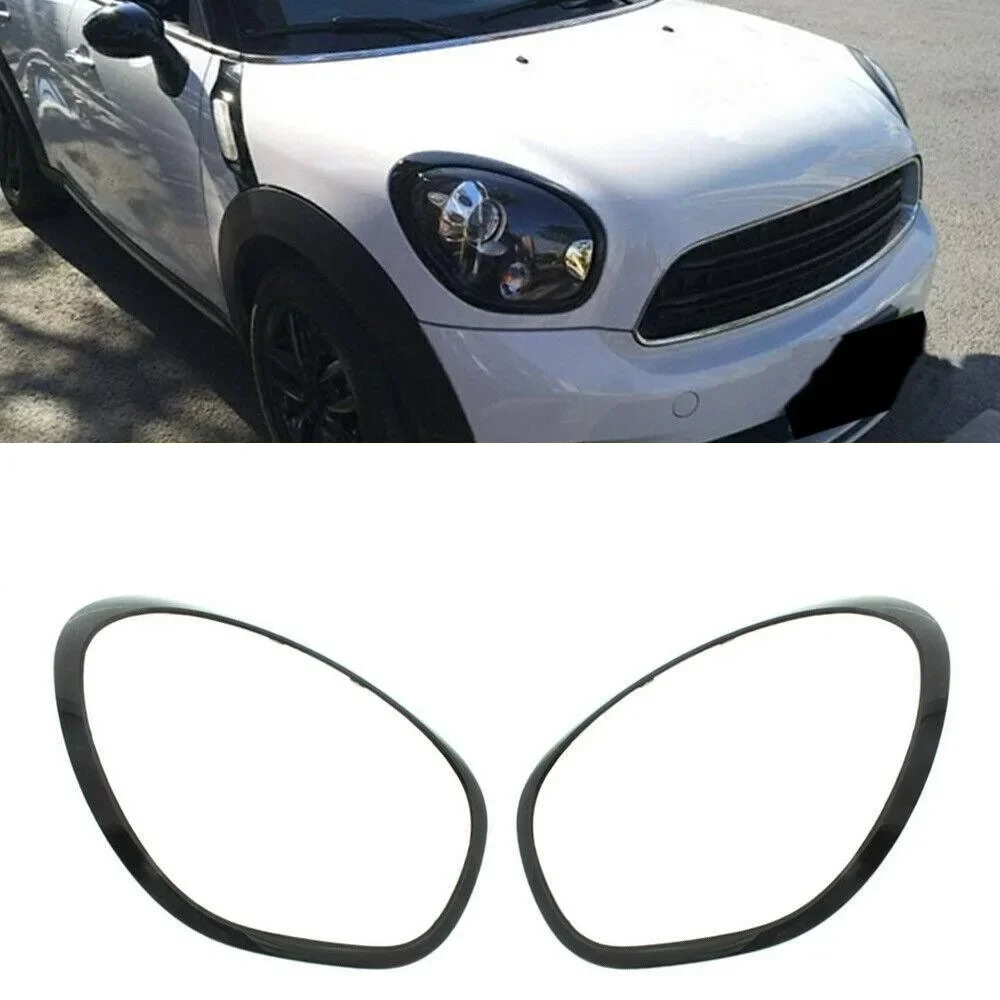 

For BMW MINI-R60 R61 Headlight Bezel Gloss Black 51139801573 51139801574 Original Model with Clips