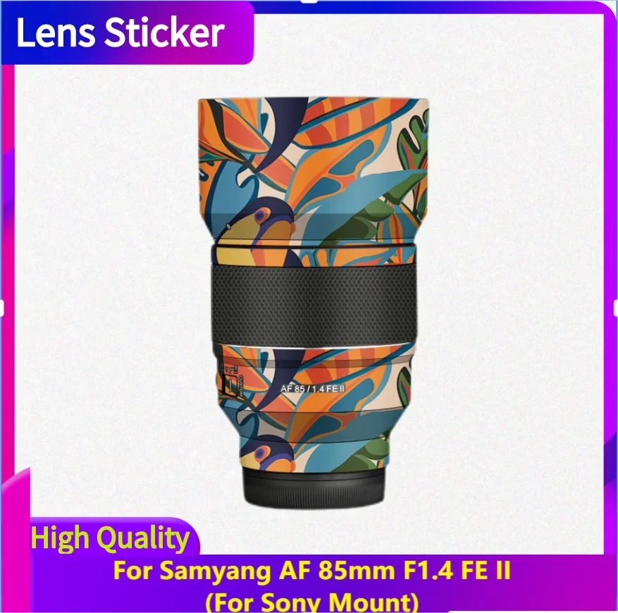 Para Samyang AF 85mm F1.4 FE II calcomanía piel vinilo envoltura película lente de cámara cuerpo pegatina protectora abrigo AF 85/1,4 II AF85F1.4FEII