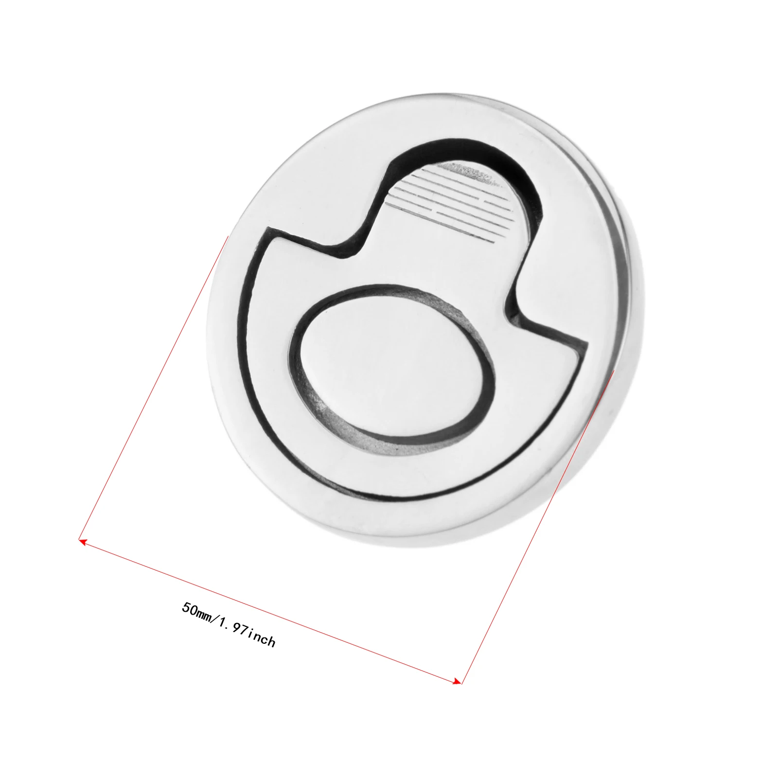

4 Pcs Marine Boat Cabin Recessed Flush Pull Lift Handle Ring Round Hatch Latch Floor Buckle Boat 316 Stainless Steel Silver