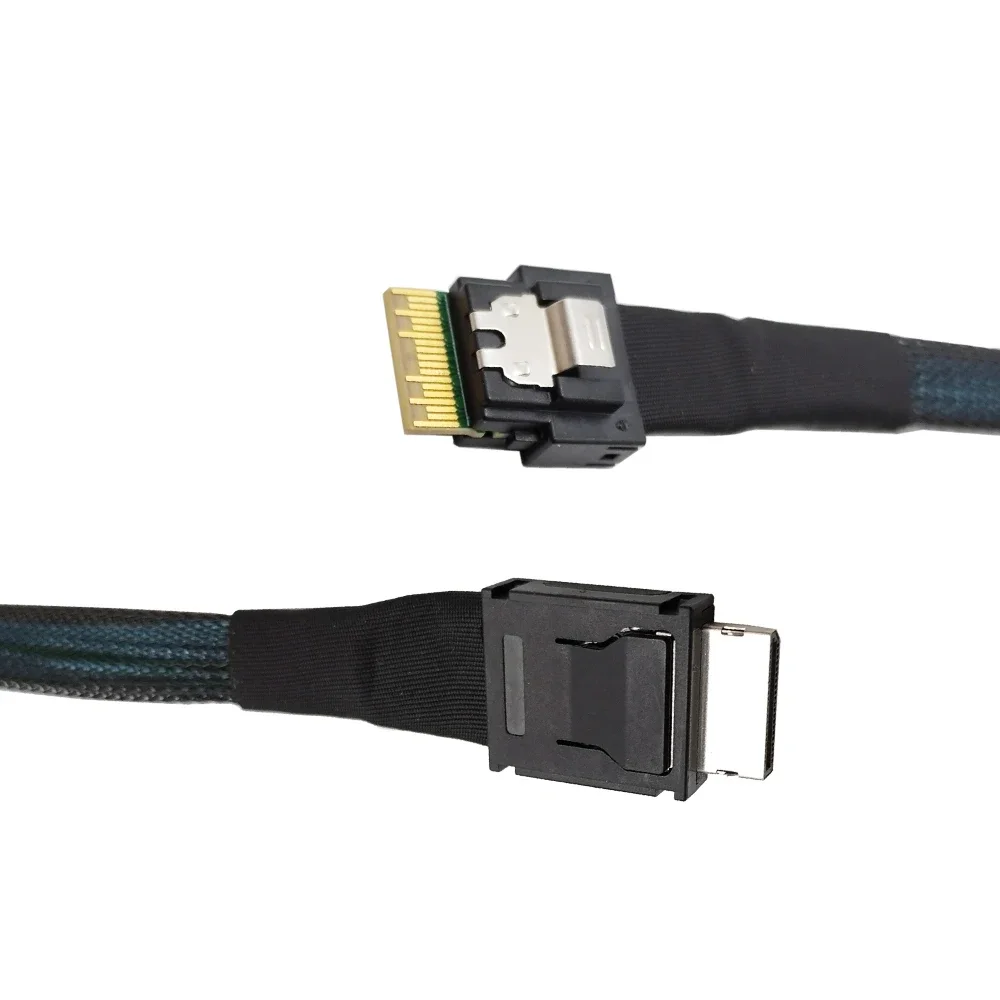 SlimSAS SFF-8654 4X 42P إلى كابل Oculink SFF-8611 4X 42P، SFF8654 إلى كابل SFF8611