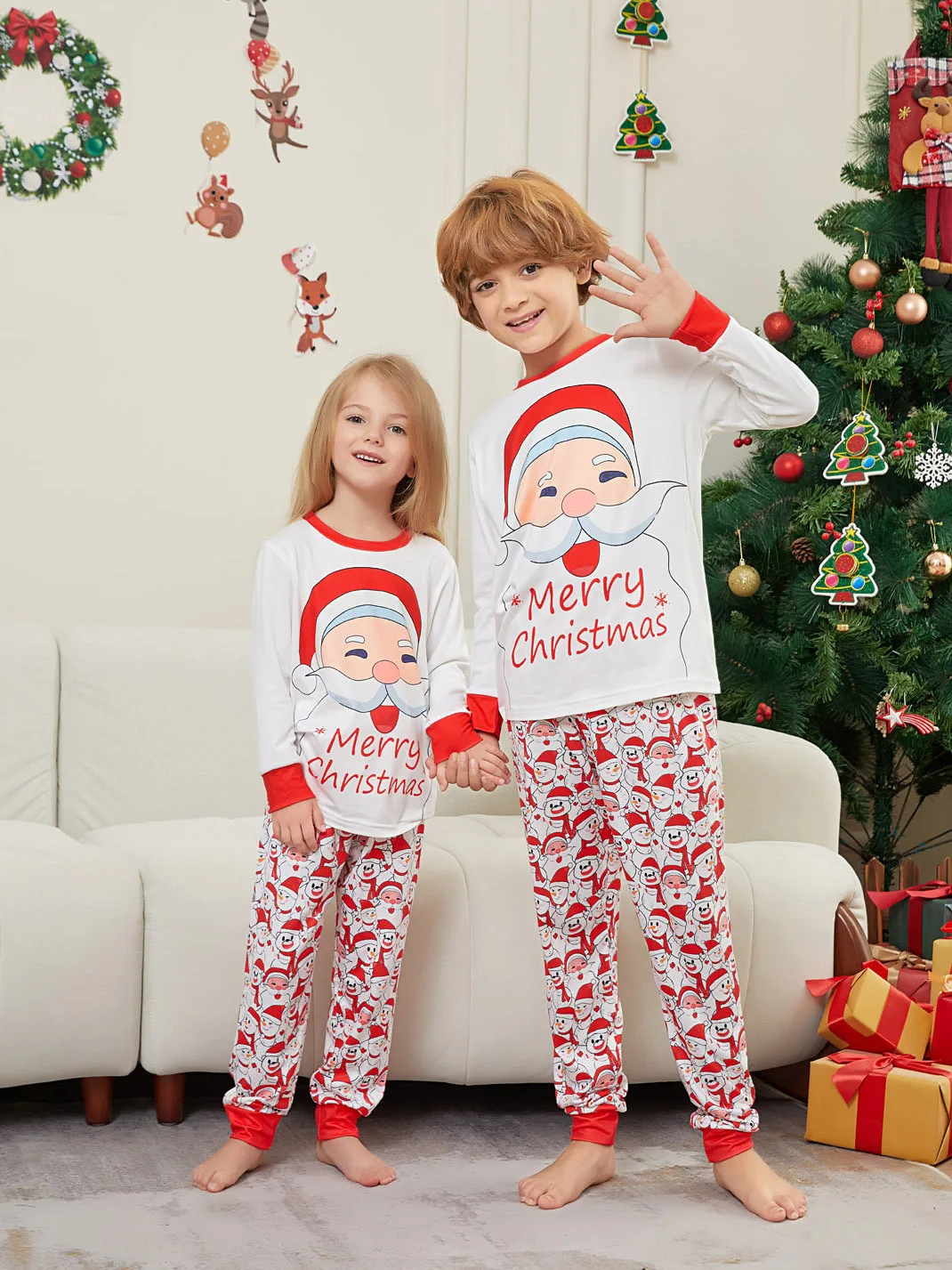 

Santa Letter Print Xmas Pjs Matching Family Set Christmas Pajamas Couples Women Men Mom Daughter Dad Son Kids Long Sleeve 2025