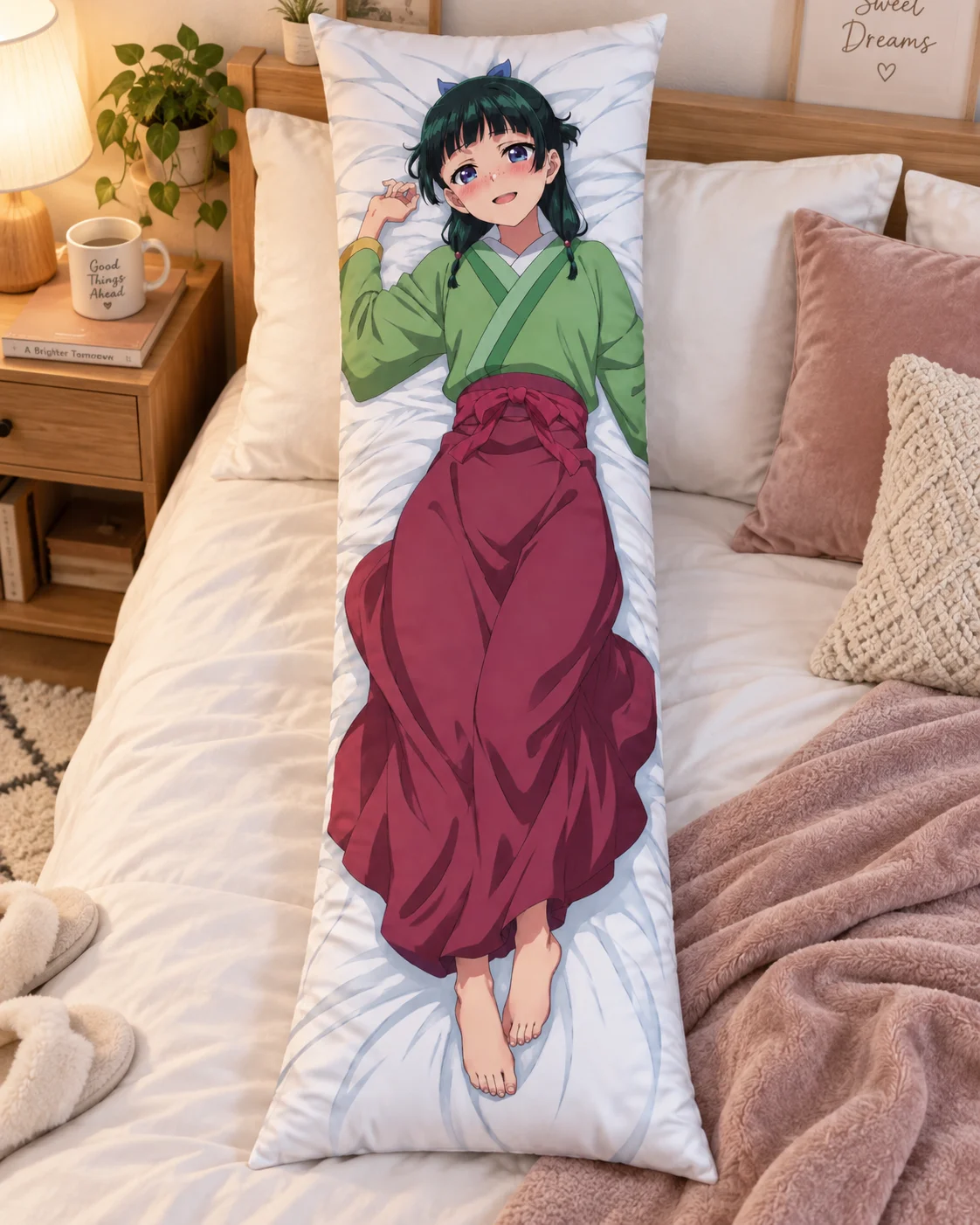 The Apothecary Diaries Maomao Dakimakura Pillowcase Double Sided Print Long Body Pillow Cover, Anime Hugging Cushion Case Otaku