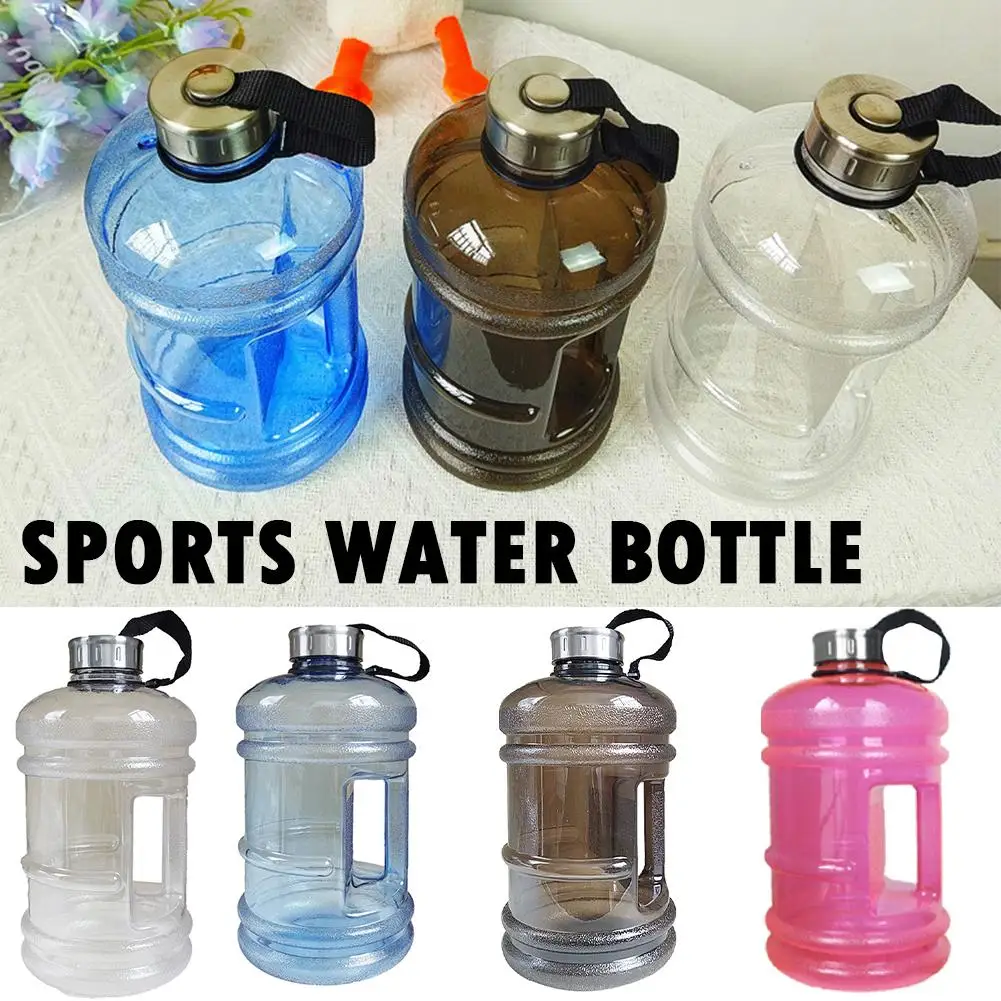 2.2L/77.42oz Large Capacity Drop-Proof Water Bottle Cup Portable Gym Bucket Dumbbell L7E0